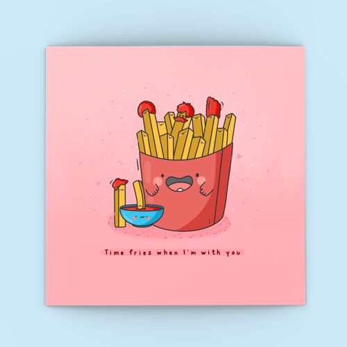 Cute French Fries Card | Cute Greeting Cards