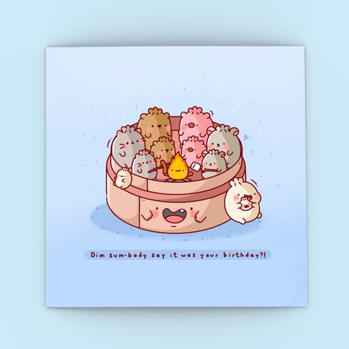 Cute Dim Sum Birthday Card | Cute Greeting Cards