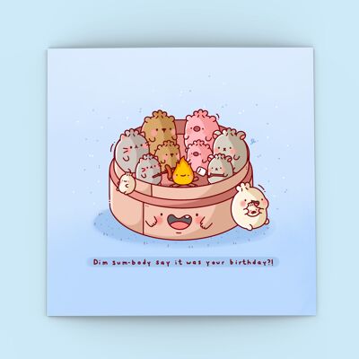 Süße Dim Sum Geburtstagskarte | Nette Grußkarten