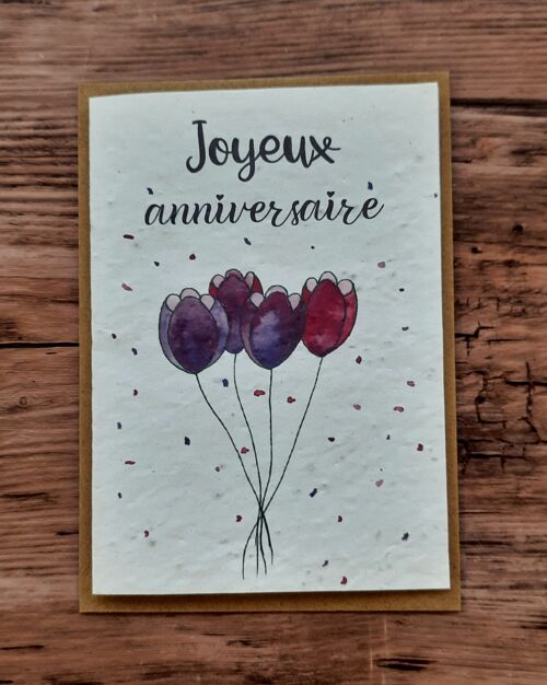 Carte à planter – Joyeux anniversaire