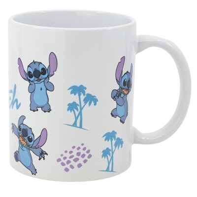 STOR TAZA CERAMICA 325 ML EN CAJA REGALO STITCH LEAVES PATTERN