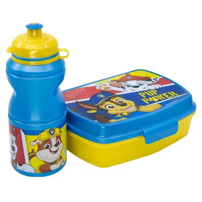 STOR BACK TO SCHOOL SET IN GIFT BOX (SPORT EASY HOLD BOTTLE 380 ML AND RECTANGULAR SANDWICH BOX) PAW PATROL PUP POWER