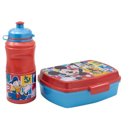 STOR BACK TO SCHOOL SET IN GIFT BOX (SPORT EASY HOLD BOTTLE 380 ML AND RECTANGULAR SANDWICH BOX) MICKEY MOUSE BETTER TOGETHER