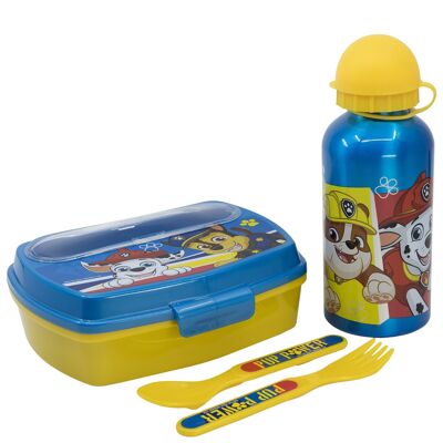 STOR SET URBAN VUELTA AL COLE 4 PCS (BOTELLA ALUMINIO 400 ML Y SANDWICHERA CON CUBIERTOS) PAW PATROL PUP POWER