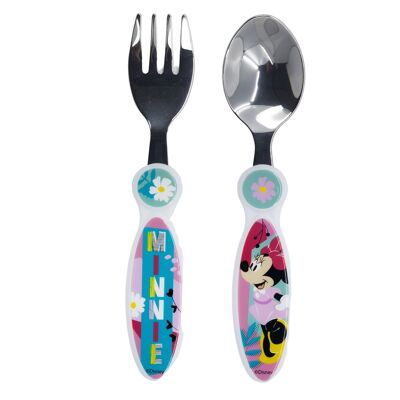 STOR SET METAL COUVERTS 2 PCS MINNIE MOUSE BEING MORE MINNIE