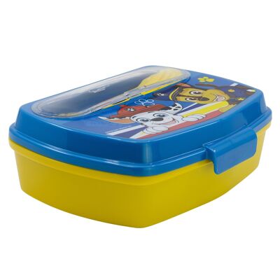 STOR RECTANGULAR SANDWICH BOX WITH CUTLERY PAW PATROL PUP POWER