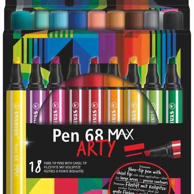 Premium felt-tip pen STABILO Pen 68 MAX - pack of 12 ARTY