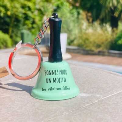 "Ring for a Mojito" bell key ring