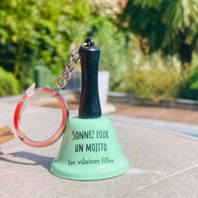 Glocken-Schlüsselanhänger „Ring for a Mojito“.