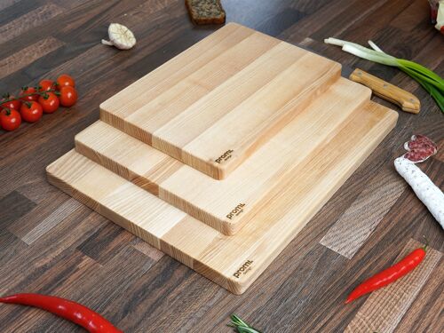 Hard Natural Ashwood Block Cutting Board 3 Sizes
