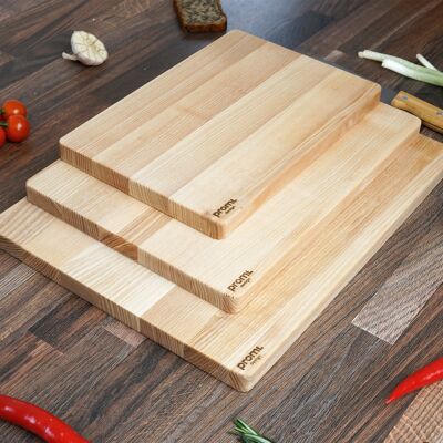 Hard Natural Ashwood Block Cutting Board 3 Sizes