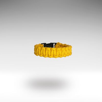 Bracelet paracorde boucle jaune moelleux
