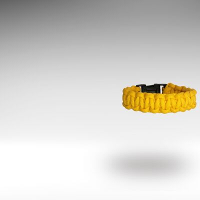 Sanftes gelbes Paracord-Armband mit Schnalle