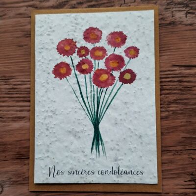 Plantable card – Our sincere condolences