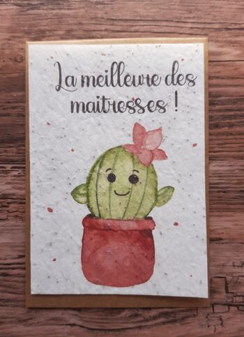 Carte à planter – La meilleure des maîtresses ! 1