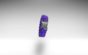 Bracelet Paracord Boucle Violet Acide 2