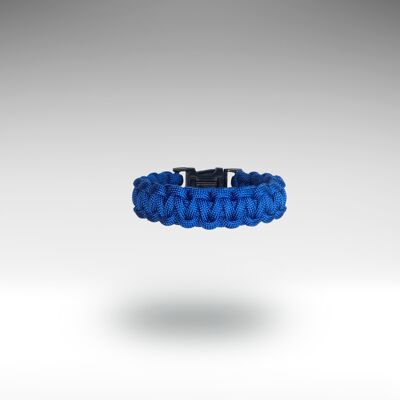 Bracelet Paracord Boucle Bleu Electrique