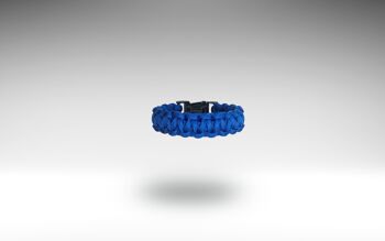 Bracelet Paracord Boucle Bleu Electrique 1