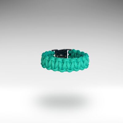 Bracelet Paracord Boucle Turquoise Foncé