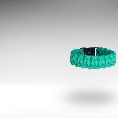 Bracelet Paracord Boucle Turquoise Foncé