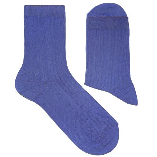 Ribbed Socks for Women >>Light Purple<< Plain color cotton socks soft cotton