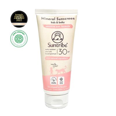 Suntribe Baby & Kids Crème Solaire Minérale Naturelle SPF30