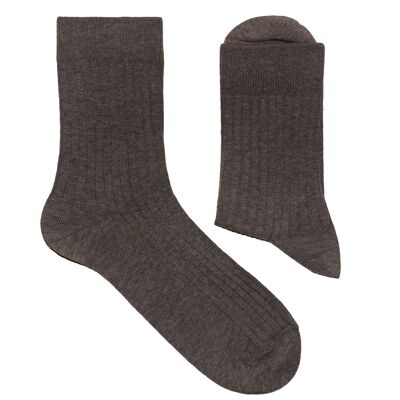 Gerippte Damensocken >>Amaranth<< Einfarbige Baumwollsocken