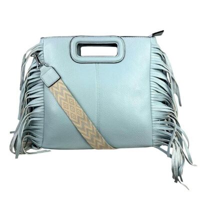 Synthetic Handbag with Decorative Fringes. Pretty Woman