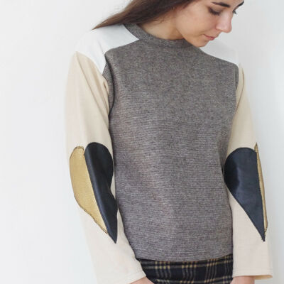 maglione gomito beige