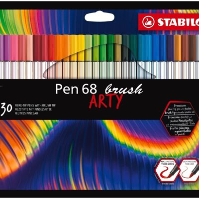 Feutres pinceau - Etui carton x 30 STABILO Pen 68 brush ARTY