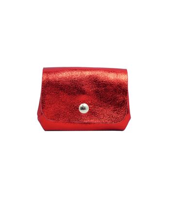 Porte-monnaie en cuir Léa PMD2603 Rouge 1