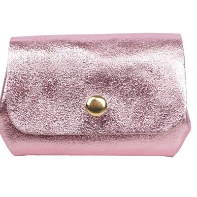 Porte-monnaie en cuir Léa PMD2603 Rose clair