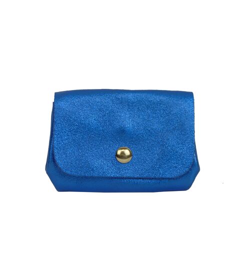 Porte-monnaie en cuir Léa PMD2603 Bleu Electric