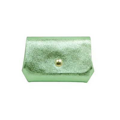 Porte-monnaie en cuir Léa PMD2603 Vert d'eau