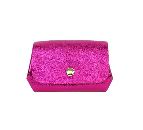 Porte-monnaie en cuir Léa PMD2603 Fuchsia