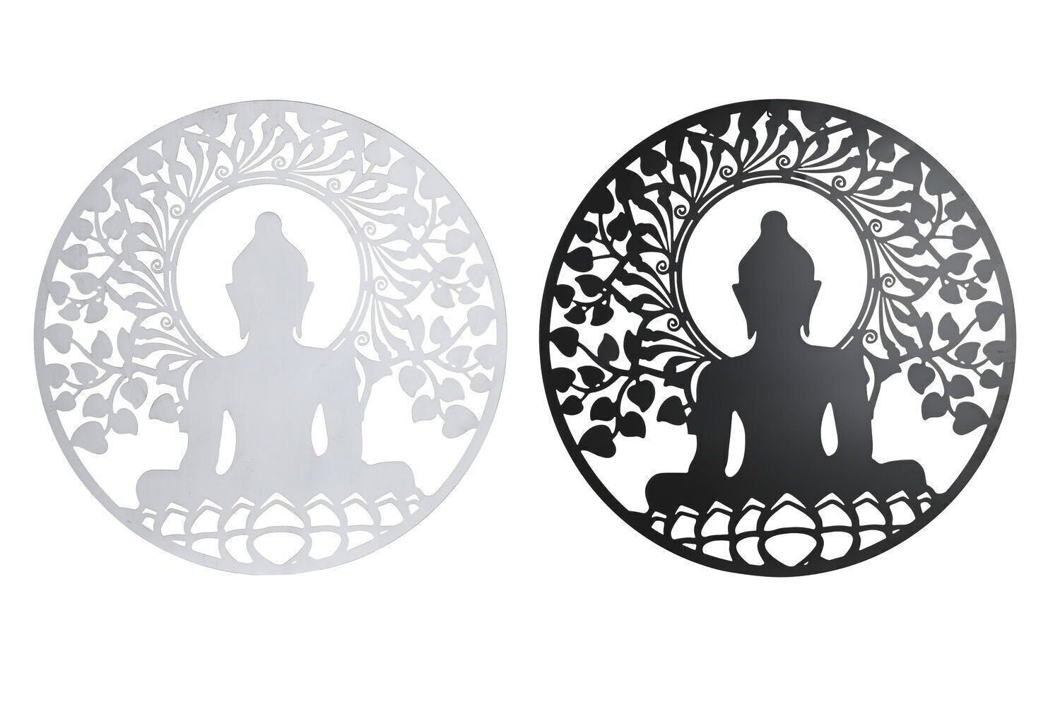 METALL-WANDEKORATION 98X1X98 BUDDHA 2 SORTIERT. DP201978