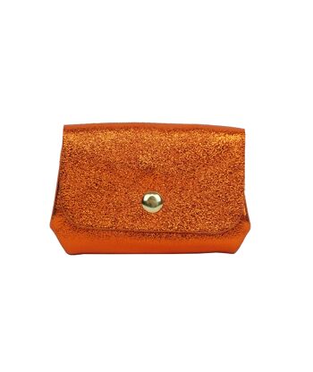 Porte-monnaie en cuir Léa PMD2603 Orange 1