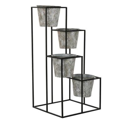 FIORIERA IN METALLO 34X34X71 GRIGIO CONSUMATO MC195600