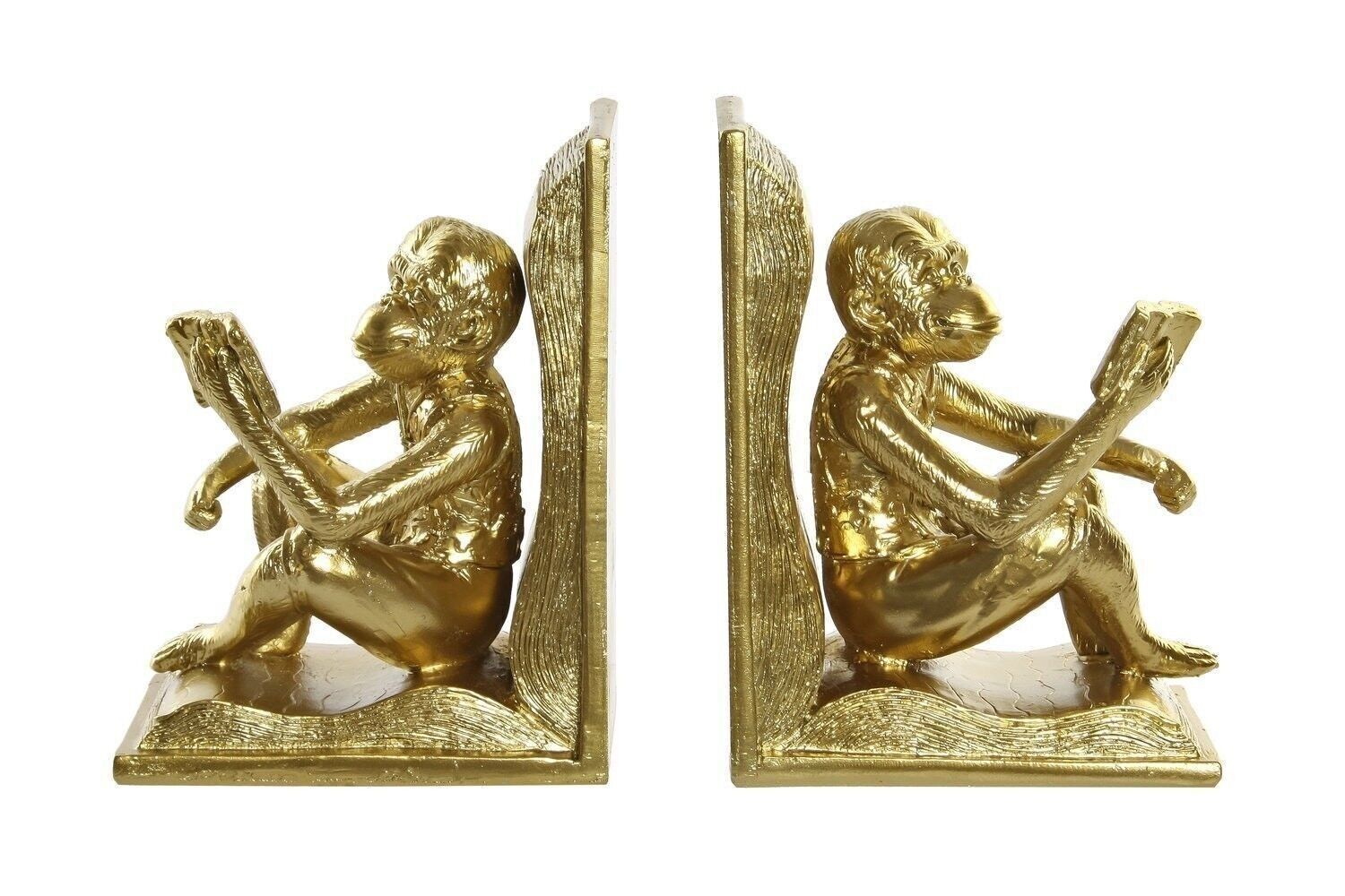 SUJETALIBROS SET 2 RESINA 27X10X18 MONOS LIBRO FD190302