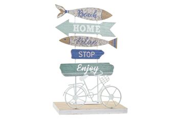 DÉCORATION MDF 20X12X32 POISSON BLEU LM197211 1