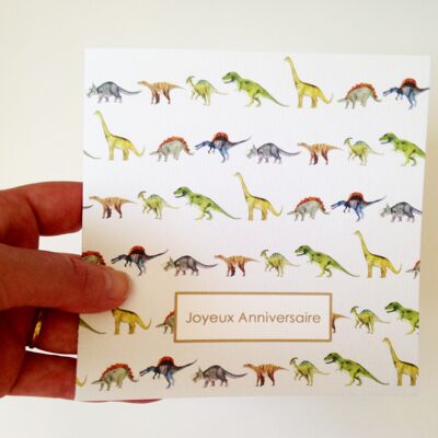 Carte anniversaire Dinosaures