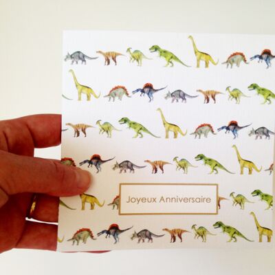 Carte anniversaire Dinosaures