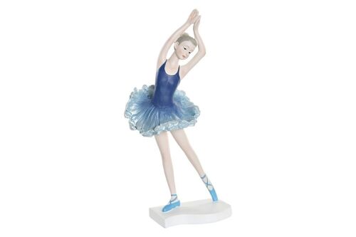 FIGURA RESINA 11X6X23 BAILARINA AZUL FD190316