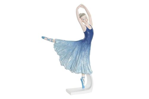 FIGURA RESINA 13X6X23 BAILARINA AZUL FD190317