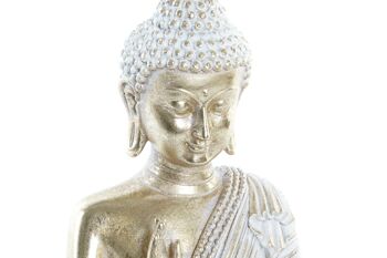 FIGURINE RÉSINE 16X9X20 BOUDDHA DORÉ FD203278 2