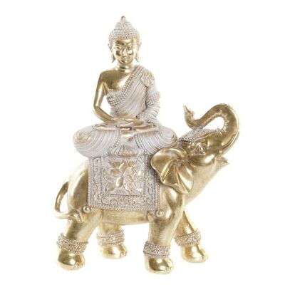 FIGURA IN RESINA 17X8,5X23,5 BUDDHA ELEFANTE DORATO FD203279