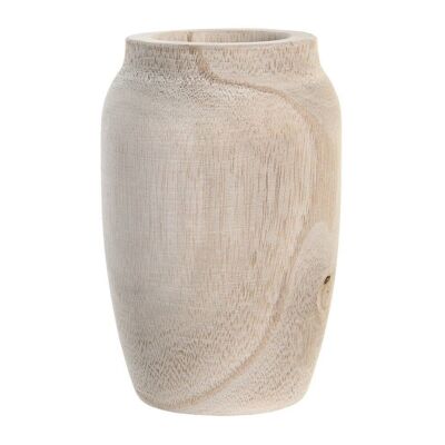 PAULOWNIA VASE 10X10X16 MARRON NATUREL JR206082