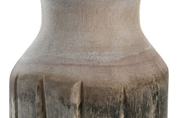 VASE PAULOWNIA 15X15X30 MARRON NATUREL JR206083 3