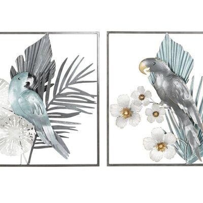 METAL WALL DECORATION 50X7,6X50 PARROT 2 ASSORTED. DP202209