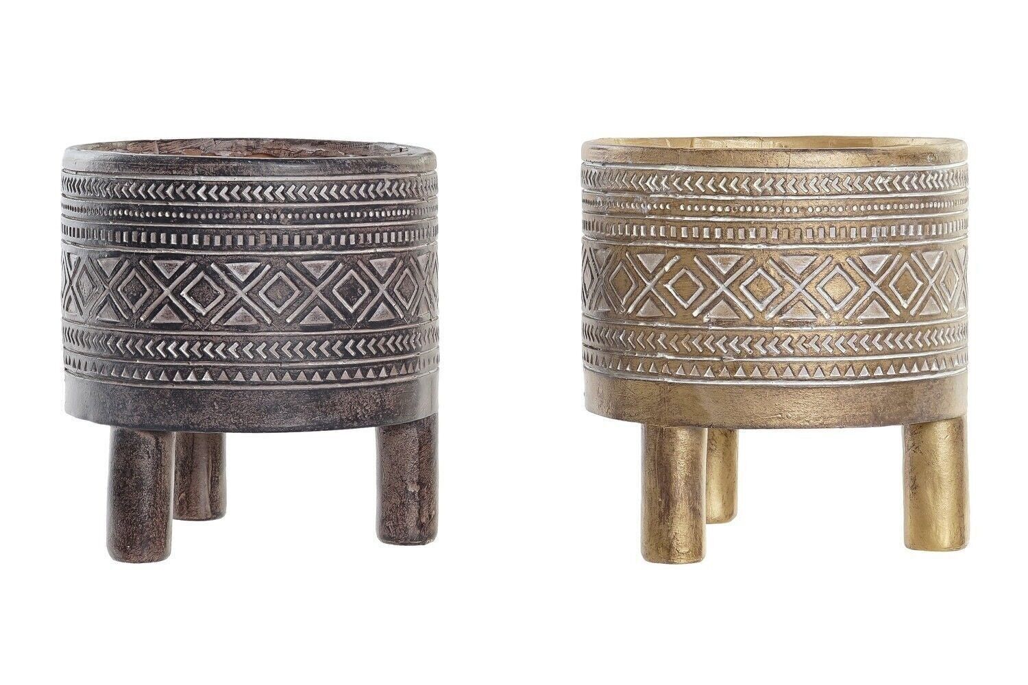 FIORIERA IN RESINA 14X14X14,5 ETNICO 2 ASSORTIMENTI. MC196889